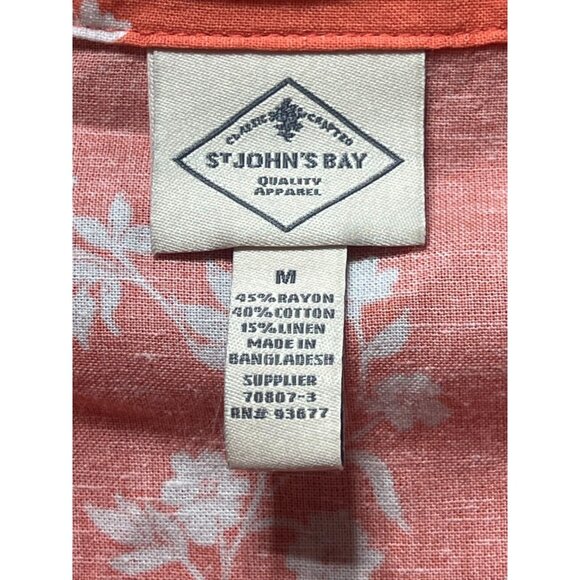 ST. John's Bay - Women's Loose Sleeveless Dress - Orange Floral - Medium - Picture 9 of 14